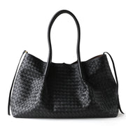 Woven Leather Tote Set – Handcrafted Italian-Style Shoulder Bags