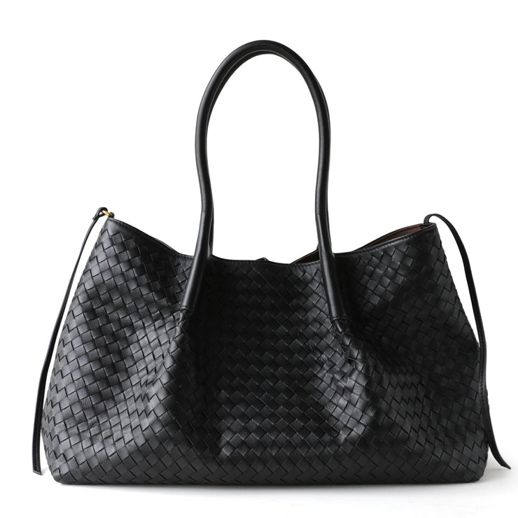 Woven Leather Tote Set – Handcrafted Italian-Style Shoulder Bags