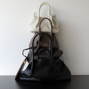 Woven Leather Tote Set – Handcrafted Italian-Style Shoulder Bags