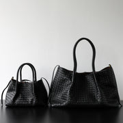 Woven Leather Tote Set – Handcrafted Italian-Style Shoulder Bags