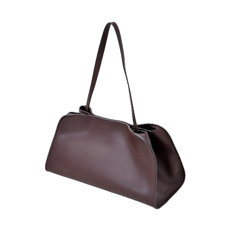 Structured Leather Shoulder Bag – Yeralles Quiet Luxury Handbag