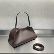 Structured Leather Shoulder Bag – Yeralles Quiet Luxury Handbag