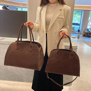 Suede Structured Tote Bag – Handcrafted Soft Leather Shoulder Bag