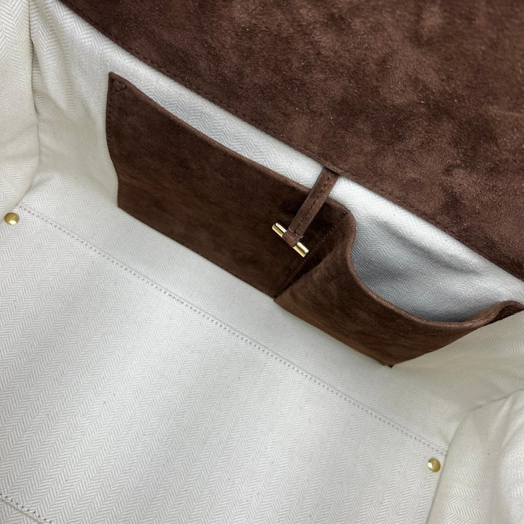 Suede Structured Tote Bag – Handcrafted Soft Leather Shoulder Bag